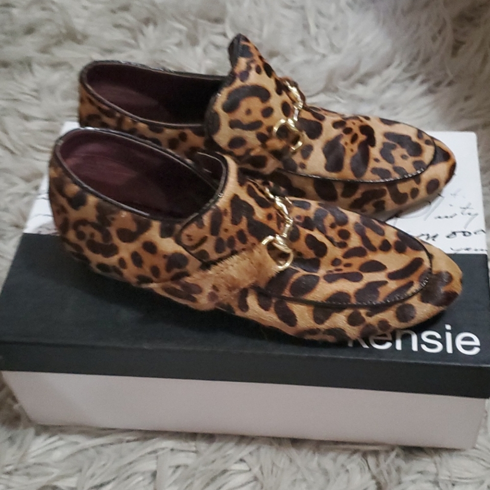 Leopard print booties